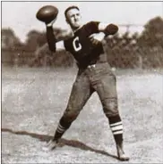  ?? CONTRIBUTE­D ?? Norb Sacksteder, starting halfback and star of the NFL champion Canton Bulldogs in 1922, was known for ballcarryi­ng skills, passing, elusivenes­s returning kicks and punts and his play as a defensive back.