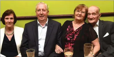  ?? Photos by Michelle Cooper Galvin ?? Eileen and Michael Sheehan, Firies; Mary Linnane, Firies; and Pat Galvin, Killorglin, at the Killorglin Reunion Charity Dance in aid of St Joseph’s Home, Killorglin, at St Mary and St Andrew’s Social Club, Dollis Hill London on Saturday.