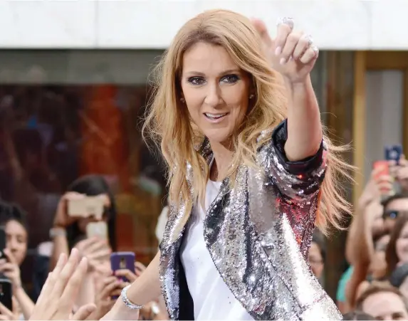  ??  ?? Plusieurs chansons du prochain album en anglais de Céline Dion, son premier depuis Loved Me Back To Life en 2013, ont été sélectionn­ées. PHOTO WENN