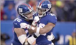  ?? JOHN BLAINE — FOR THE TRENTONIAN ?? Offensive tackle Nate Solder (76) has reportedly agreed to a new contract that will save the Giants $6 million in cap space this year.