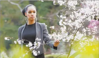  ?? Ko SaSaKi / The New YorK TimeS ?? Ariana Miyamoto, Miss Universe Japan 2015, is shown March 30 at Hamarikyu Gardens in Tokyo. Miyamoto, the first half-black Miss Universe Japan, has endured slurs since she was a child.