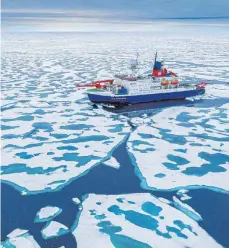 ?? FOTO: STEFFEN GRAUPNER/DPA ?? Die „Polarstern“in den Weiten der Arktis.