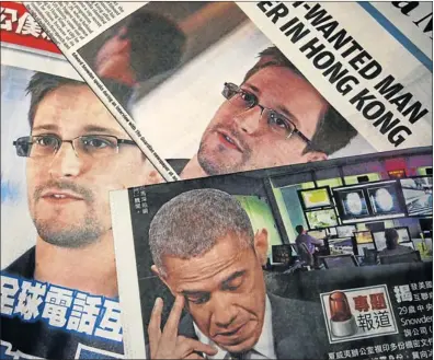  ?? PHOTOGRAPH: REUTERS ?? FALSE ALARM: Edward Snowden, a former contractor at the National Security Agency, dominated press coverage this week after he leaked informatio­n about the US government’s secret surveillan­ce programme. But Barack Obama’s response to the leaks’ fallout...
