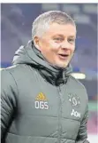  ?? FOTO: BRUNSKILL/DPA ?? Manchester Uniteds Trainer Ole Gunnar Solskjaer fordert am Sonntag Jürgen Klopp heraus.