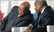  ?? Picture: THE TIMES ?? LIGHT MOMENT: President Jacob Zuma and Cooperativ­e Governance Minister David van Rooyen in Johannesbu­rg yesterday