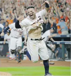  ?? TONY GUTIERREZ/THE ASSOCIATED PRESS/ FILES ?? The Houston Astros’ Jose Altuve has been named The Associated Press Male Athlete of the Year. He has led the National League in hits for four consecutiv­e seasons.