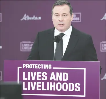  ?? CHRIS SCHWARZ / GOVERNMENT OF ALBERTA / FILES ?? Alberta Premier Jason Kenney says the province has received confirmati­on of federal
funding to allow it to move forward with its vaunted Jobs Now retraining initiative