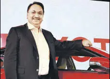  ?? RAMESH PATHANIA/MINT ?? Vice chairman of Toyota Kirloskar Motors Vikram Kirloskar at the Auto Expo 2018 in Greater Noida on Wednesday.