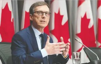  ?? ADRIAN WYLD/THE CANADIAN PRESS FILES ?? BOC governor Tiff Macklem doesn’t appear to be a radical change from predecesso­r Stephen Poloz, yet he was less optimistic on the recovery than Poloz, writes Kevin Carmichael.