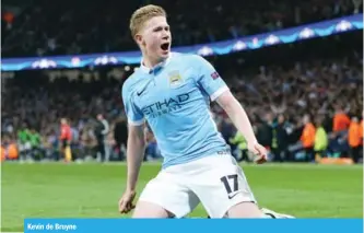  ??  ?? Kevin de Bruyne