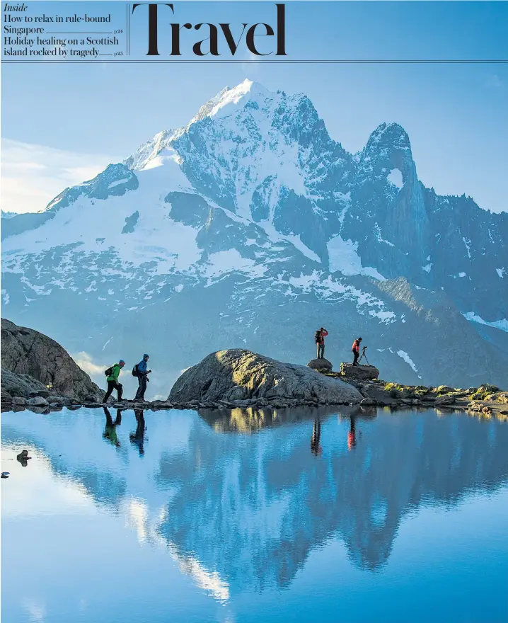  ?? ?? i Time to reflect: explore Les Lacs des Chéserys in the French Alps