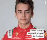  ?? ?? Ferrari protege Beganovic topped the final test