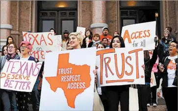  ?? ERIC GAY/AP 2015 ?? The justices will soon decide whether Texas can enforce regulation­s that would force many of its abortion clinics to close.