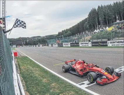  ?? FOTO: AP ?? Vettel llega a Monza tras la exhibición de Spa. Quiere conseguir el primer triunfo de Ferrari en su GP desde 2010