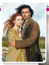  ??  ?? above: aidan as Poldark with eleanor tomlinson as demelza; right aidan showing off his riding skills and below shots taken on set during filming for series three