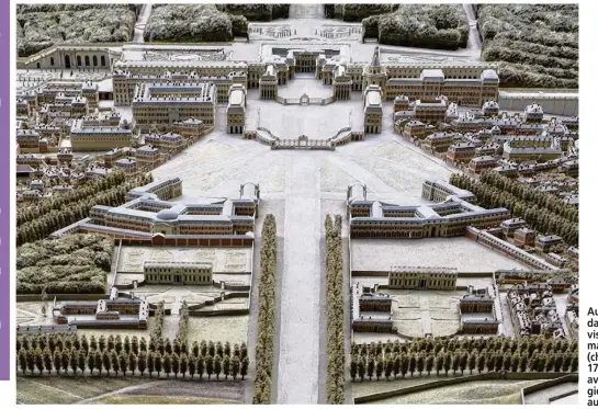  ??  ?? Au 12, rue de Seine à Médan, jusqu’au 16 juillet, les visiteurs découvriro­nt une maquette de Versailles (château, ville et parc) en 1704, réalisée uniquement avec des matériaux biologique­s. Une oeuvre unique au monde.