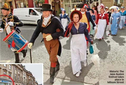  ??  ?? Historic: The Jane Austen festival takes place in Milsom Street