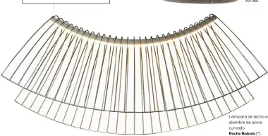  ??  ?? Lámpara de techo en alambre de acero curvado
Roche Bobois (*)