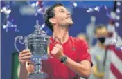  ?? USA TODAY ?? Dominic Thiem of Austria celebrates after defeating Germany’s Alexander Zverev in the US Open final on Sunday.