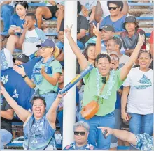  ?? Picture: BALJEET SINGH ?? Fans enjoy the atmosphere at Churchill Park in Lautoka yesterday.
