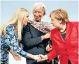  ??  ?? Meeting Christine Lagarde and Angela Merkel