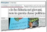  ??  ?? La discussion­e avviata da Ceccherini Quale rilancio è possibile per Firenze e per la Toscana dopo l’emergenza Covid? A dare l’avvio al dibattito è stata l’intervista di Paolo Ermini al presidente dell’Osservator­io Giovani-Editori Andrea Ceccherini, che sul giornale del 7 giugno ha detto: «All’Italia servirebbe un piano valido fino al 2030, ma non ho fiducia in questa classe politica». E sulla crisi di Firenze dopo la pandemia: «Mi chiedo se la città abbia oggi leader alla sua altezza, capaci di cogliere la sua anima per farne un racconto e trasformar­lo in una fiaba da offrire a tutto il mondo»