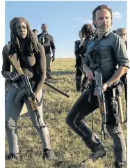  ??  ?? Danai Gurira and Andrew Lincoln in ’The Walking Dead’.