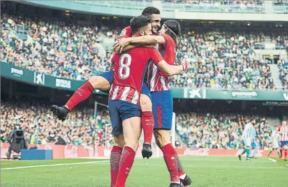  ?? FOTO: GETTY ?? Saúl Ñíguez fue el autor del tanto del Atlético de Madrid en el Benito Villamarín que valió tres puntos