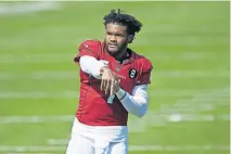  ?? [AP PHOTO/BRIAN WESTERHOLT] ?? Cardinals quarterbac­k Kyler Murray won three straight Texas state titles with Allen High School and a Big 12 crown with Oklahoma at AT&T Stadium in Arlington.