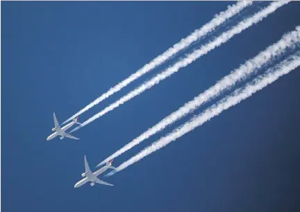  ?? DAN KITWOOD/GETTY IMAGES ?? The Internatio­nal Civil Aviation Organizati­on has a plan to limit the pollution caused by air travel, one that seems to be embraced even by countries that are the largest polluters. Aircraft currently account for 1.3 per cent of global carbon emissions.