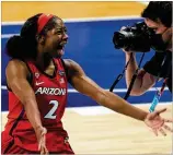  ?? MORRY GASH/ ASSOCIATED PRESS ?? Arizona guard Aari Mcdonald improved her draft stock by leading an upset of Connecticu­t in the women’s Final Four this month in San Antonio. She averaged 28 points over her final four tournament games.