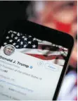  ?? FOTO: IMAGO IMAGES ?? Mehr als 80 Millionen Menschen folgen dem Twitteracc­ount von Donald Trump.