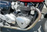  ??  ?? Check out the gaps fore and aft of the engine cylinders – Triumph put a lot of thought into making those.