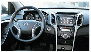  ??  ?? The Hyundai’s dashboard layout is clean, uncluttere­d and totally logical.