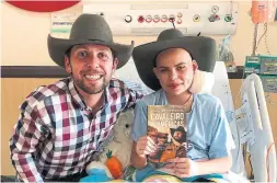  ??  ?? Masetti Leite with Ellen Cristina at the Barretos Children’s Cancer Hospital in Brazil. Masetti Leite has been fundraisin­g for the hospital during his rides.