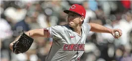  ?? MELISSA TAMEZ / AP ?? The Reds’ Nick Lodolo delivers during the first inning against the White Sox on Saturday. It was his first major league appearance since May 6.