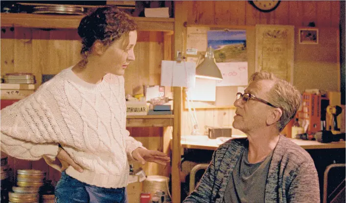  ?? IFC FILMS ?? Vicky Krieps and Tim Roth in “Bergman Island,” Mia Hansen-Love’s film about a filmmaker who goes on a writing retreat with her filmmaker husband.