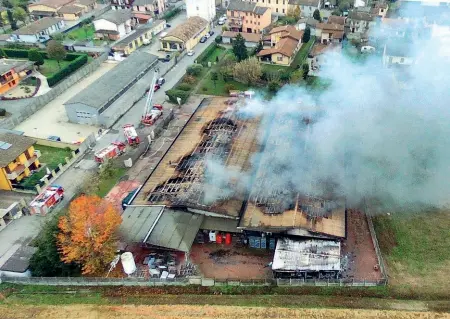  ?? (Milani) ?? Dal 1950 Un’immagine dall’alto del salumifici­o Gallotti di Albuzzano (Pv). L’azienda è nata 68 anni, il boom negli anni Novanta