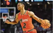  ?? ASSOCIATED PRESS ?? An agent for University of Miami basketball star Isaiah Wong last week said the player would transfer if not given a better endorsemen­t deal.