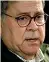  ??  ?? Ministro William Barr (Giustizia)