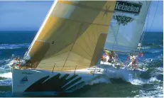  ??  ?? Heineken departs Punta del Este in Uruguay at the start of Leg 4 of the 1994 Whitbread Round the World Race