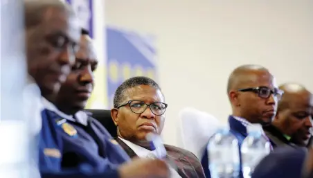  ?? PICTURE: AYANDA NDAMANE/ANA ?? MORE THAN STATS: Minister Fikile Mbalula said the police service lacks leadership from station level upwards, treats people as a nuisance and many members are insensitiv­e in their handling of complaints.