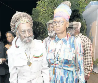  ??  ?? FILE Bunny Wailer and Maxine Stowe at the JaRIA Honour Awards 2020 at the Little Theatre on Tom Redcam Drive, Kingston, on Tuesday, February 25, 2020.