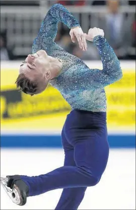  ?? Tony Avelar Associated Press ?? AT 28, Rippon is a decade older than Olympic teammates Nathan Chen and Vincent Zhou. “I’m so excited that my two sons are doing so well,” Rippon jokes.