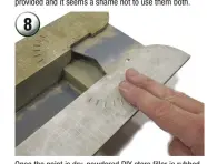  ??  ?? 8
Once the paint is dry, powdered DIY store filler is rubbed into the surface to fill the mortar lines. It's activated by spritzing lightly with water mixed with a few drops of washing up liquid. Once dry, some areas might benefit from a second coat if the lines between the stones haven't filled properly.