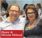  ??  ?? Henry & Miriam Mifsud