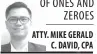  ??  ?? ATTY. MIKE GERALD C. DAVID, CPA