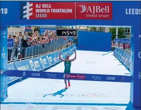  ??  ?? AHEAD OF THE GAME: The fund platform AJ Bell sponsors triathlon events