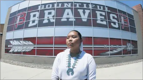  ?? RICK BOWMER — THE ASSOCIATED PRESS ?? Lemiley Lane, a Bountiful junior who grew up in the Navajo Nation in Arizona, poses for a photograph at Bountiful High School, July 21, 2020, in Bountiful, Utah.