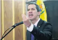  ?? FOTO: AP ?? > Juan Guaidó confirmó las reuniones.